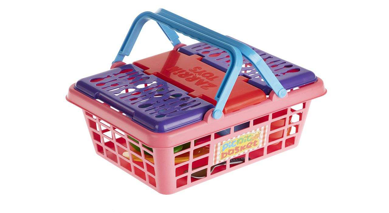 ست لوازم آشپزخانه کودک زرین تویز سبد پیک نیک مدل Picnic Basket
